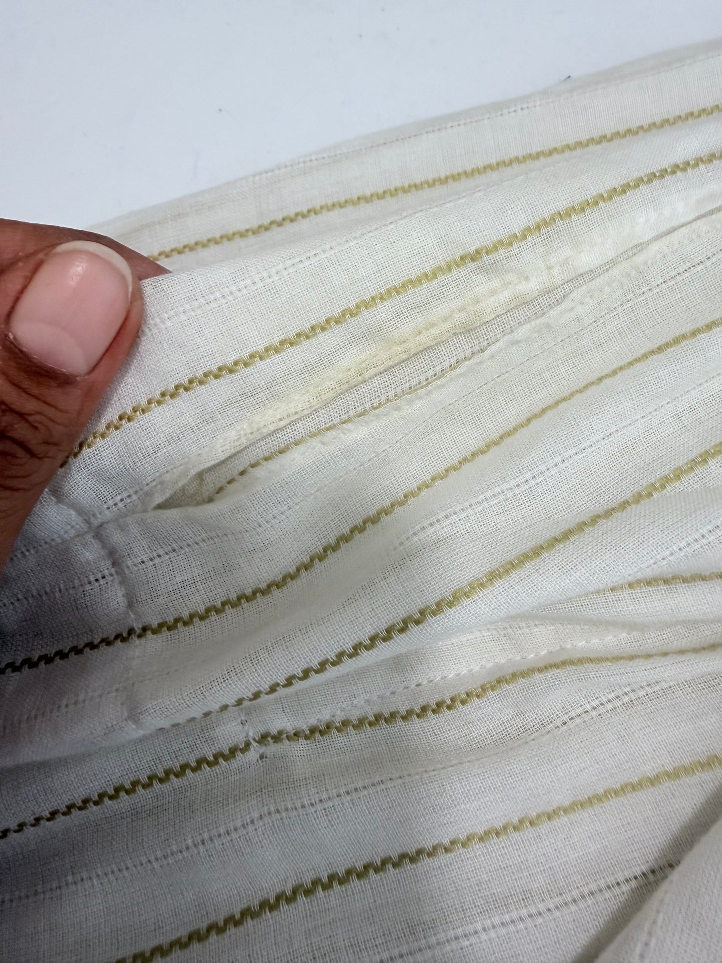 Off white Mens Kurta - Large