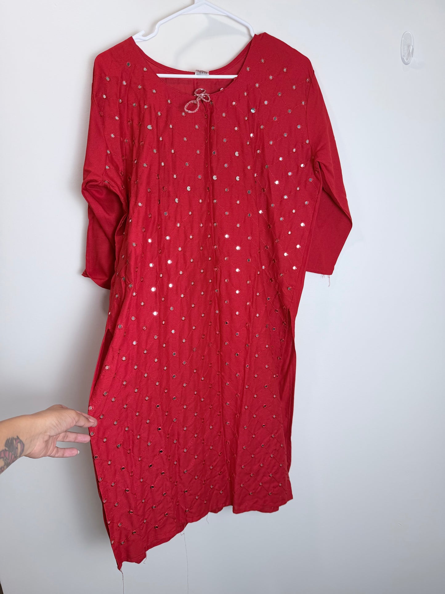 Red mirror Kurta - 46