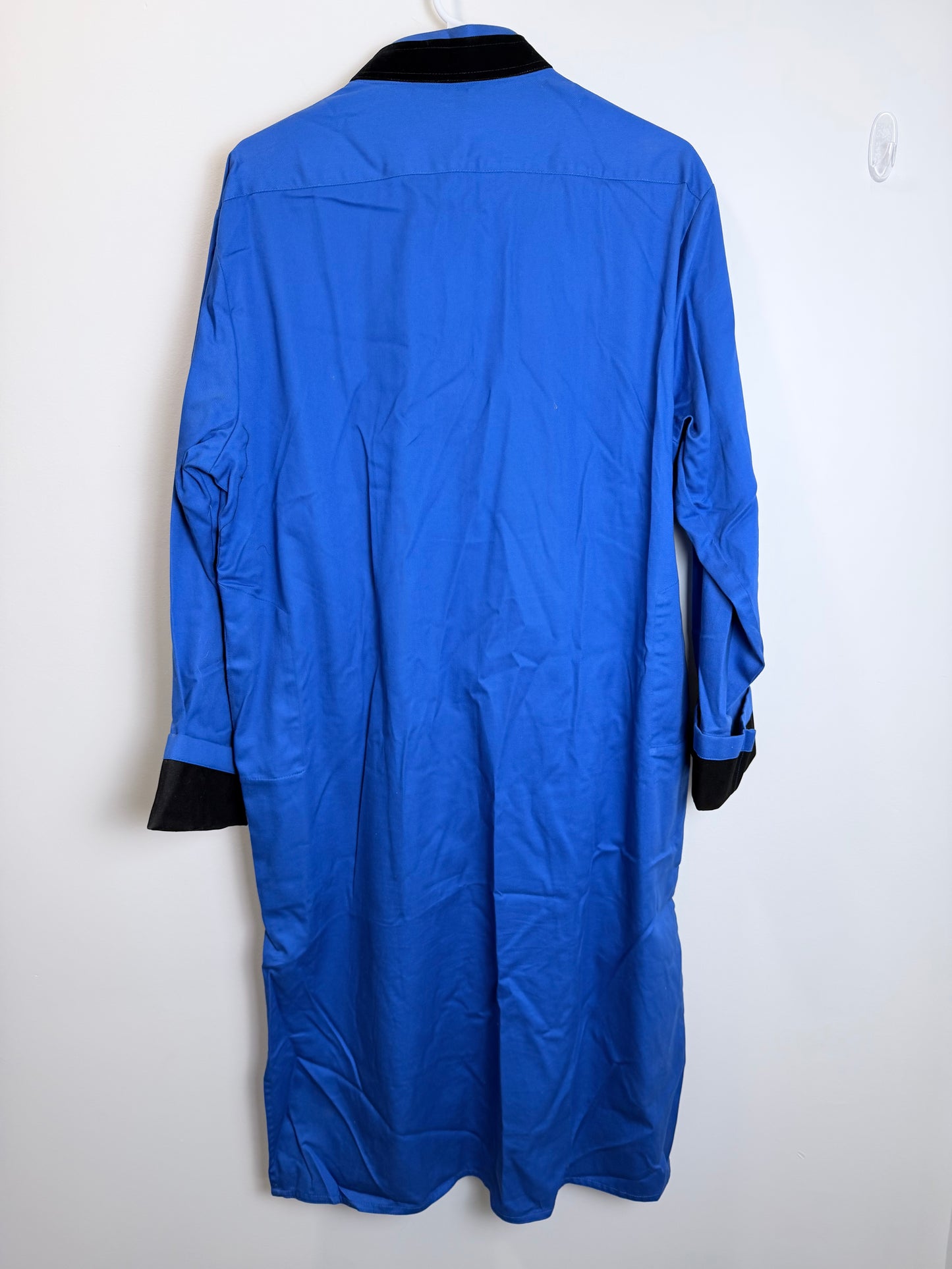 Blue Black Mens Kurta - Large
