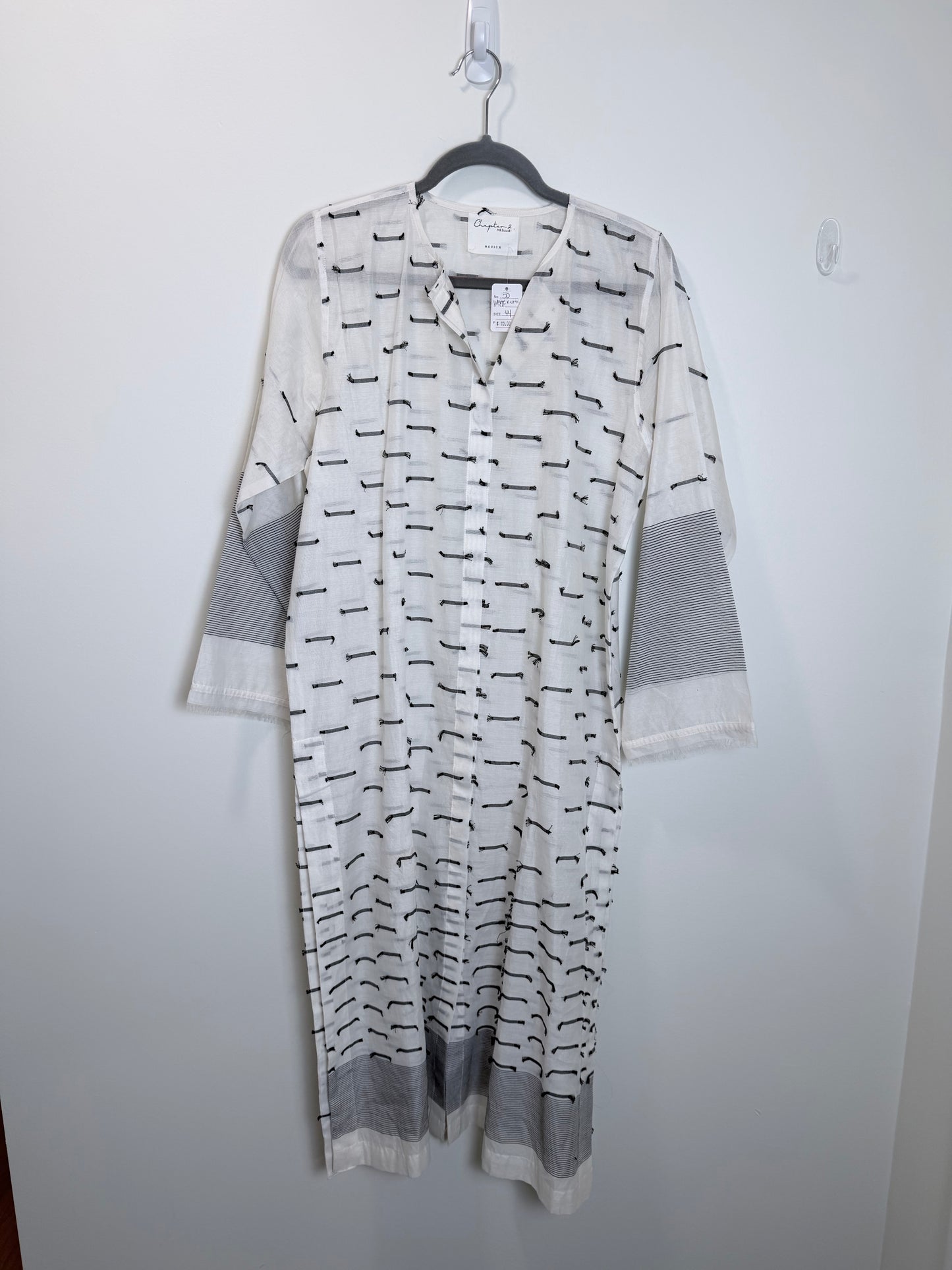 White Black Kurta - 44