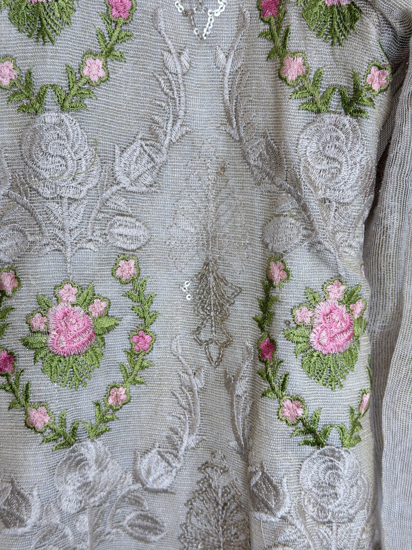 Beige floral Kurta - 40