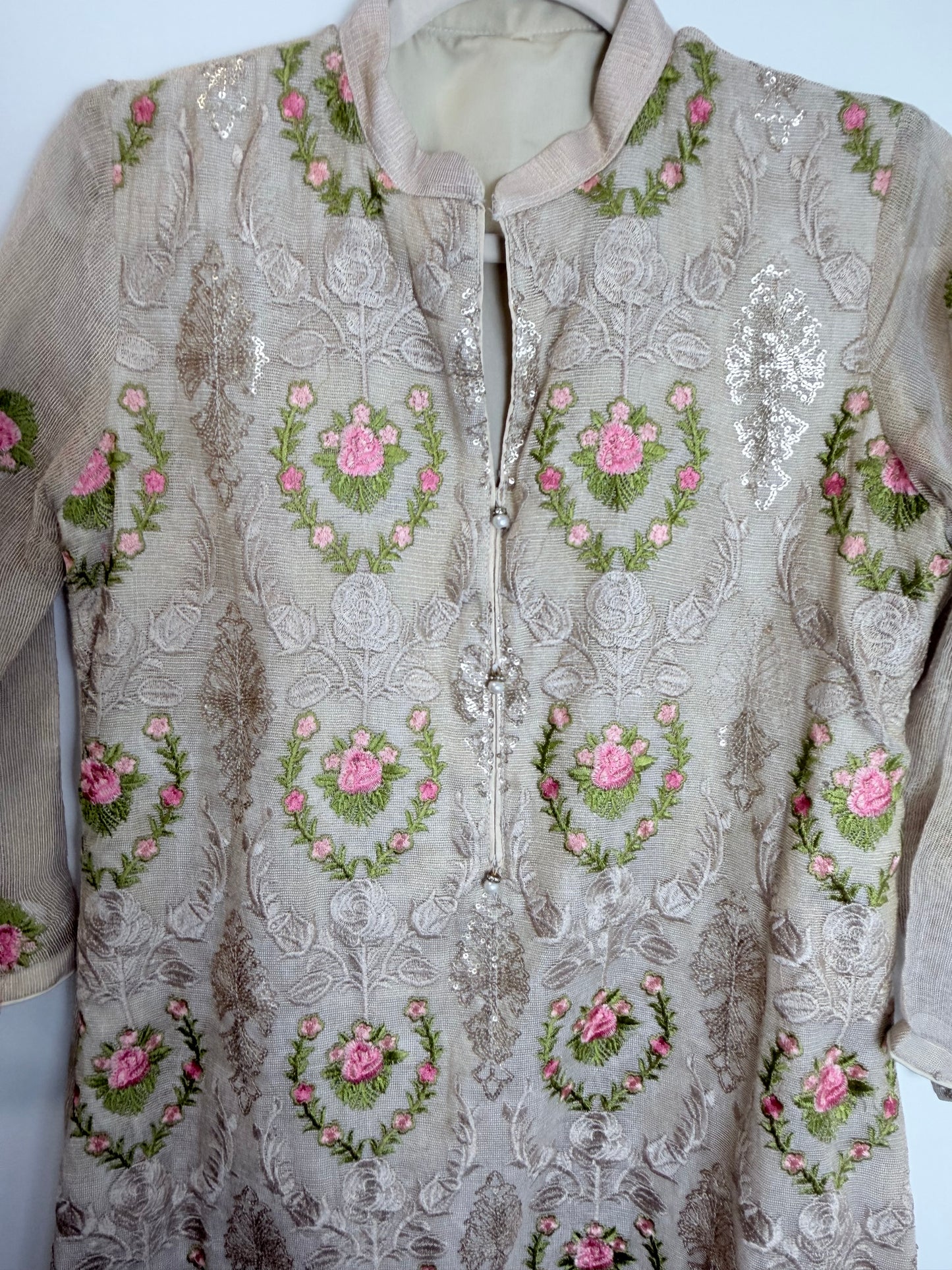 Beige floral Kurta - 40