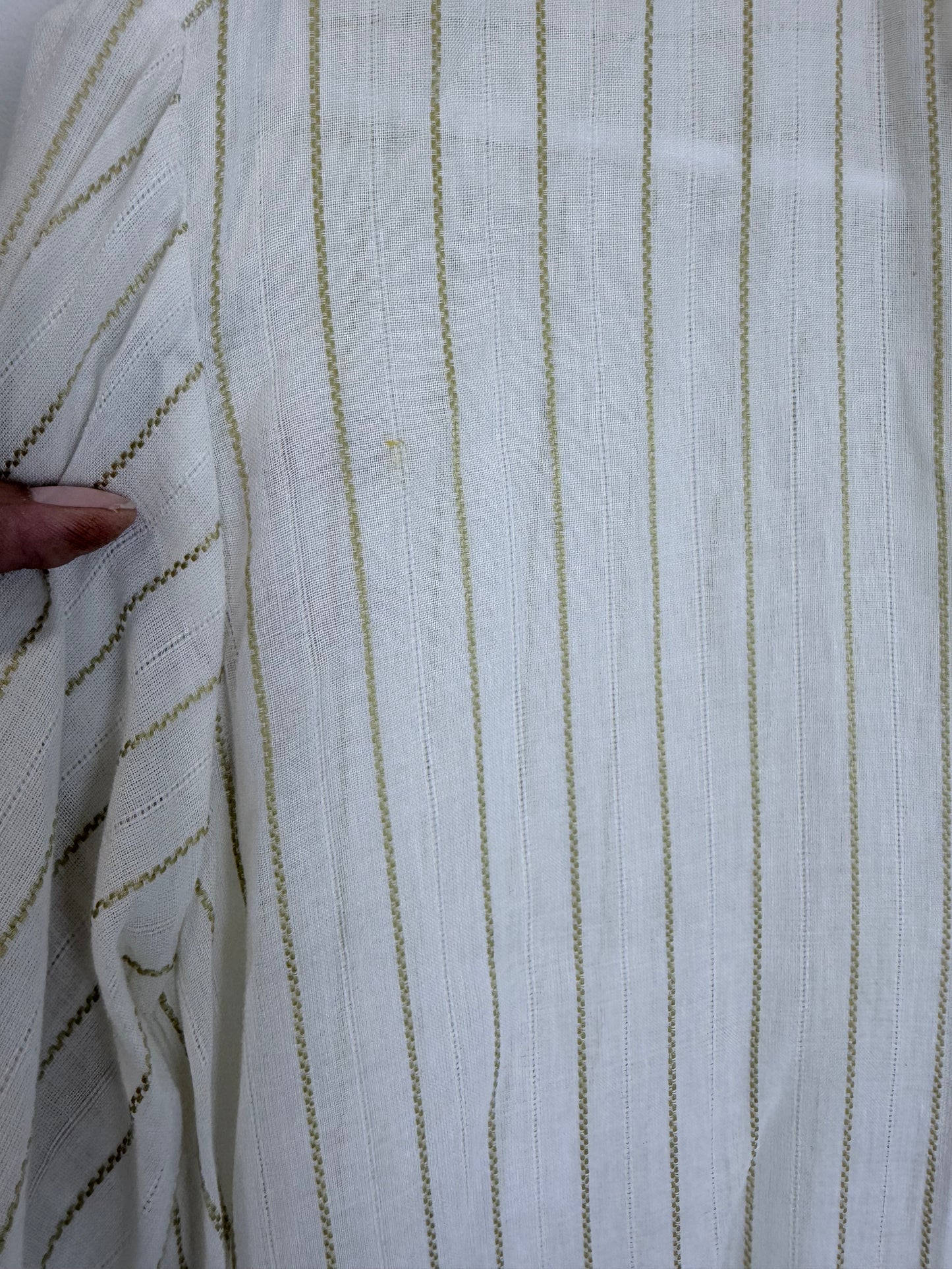 Off white Mens Kurta - Large