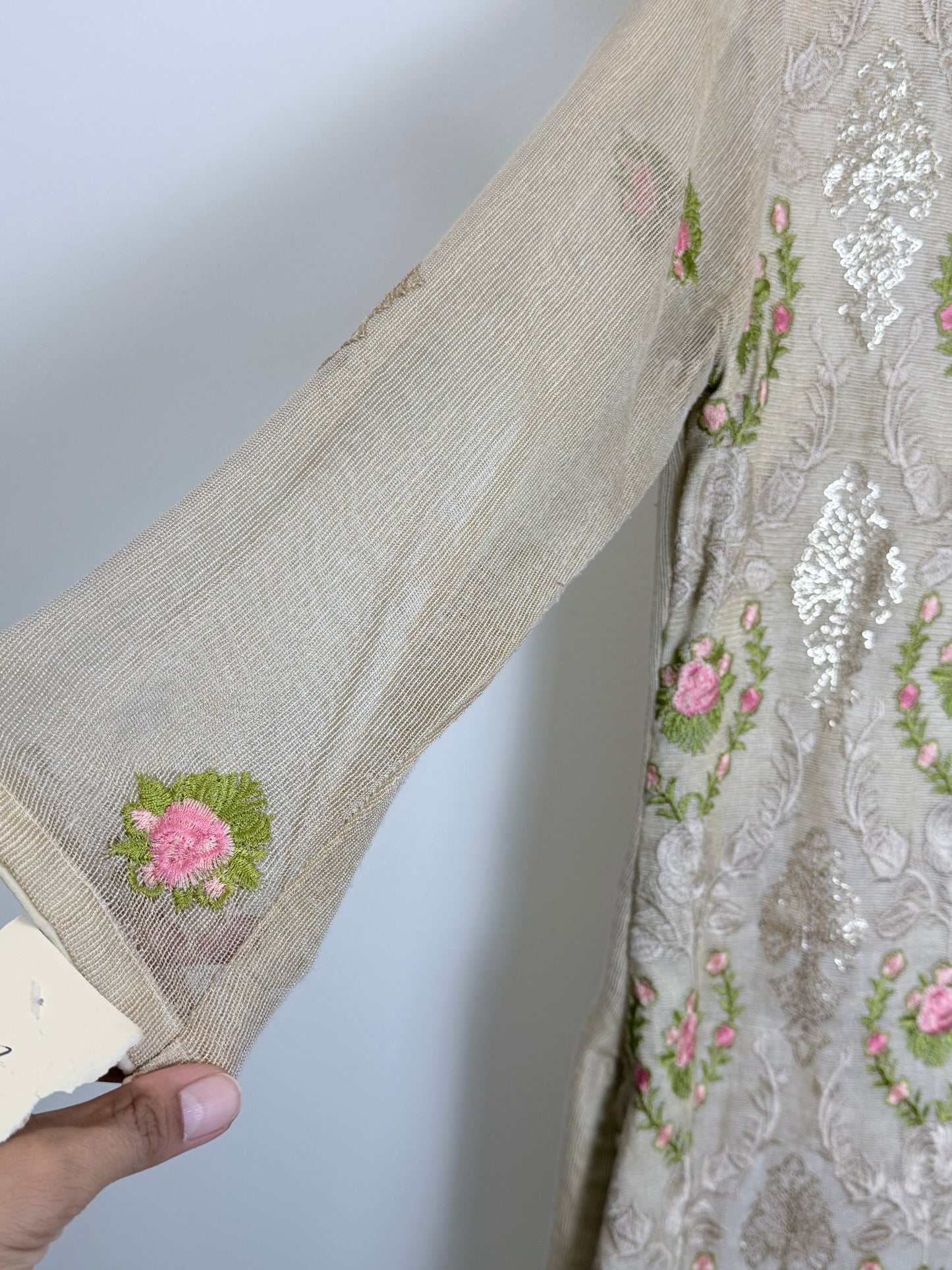Beige floral Kurta - 40