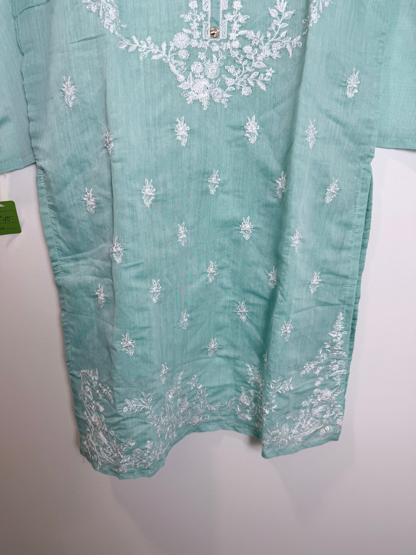 Teal white Kurta - 40