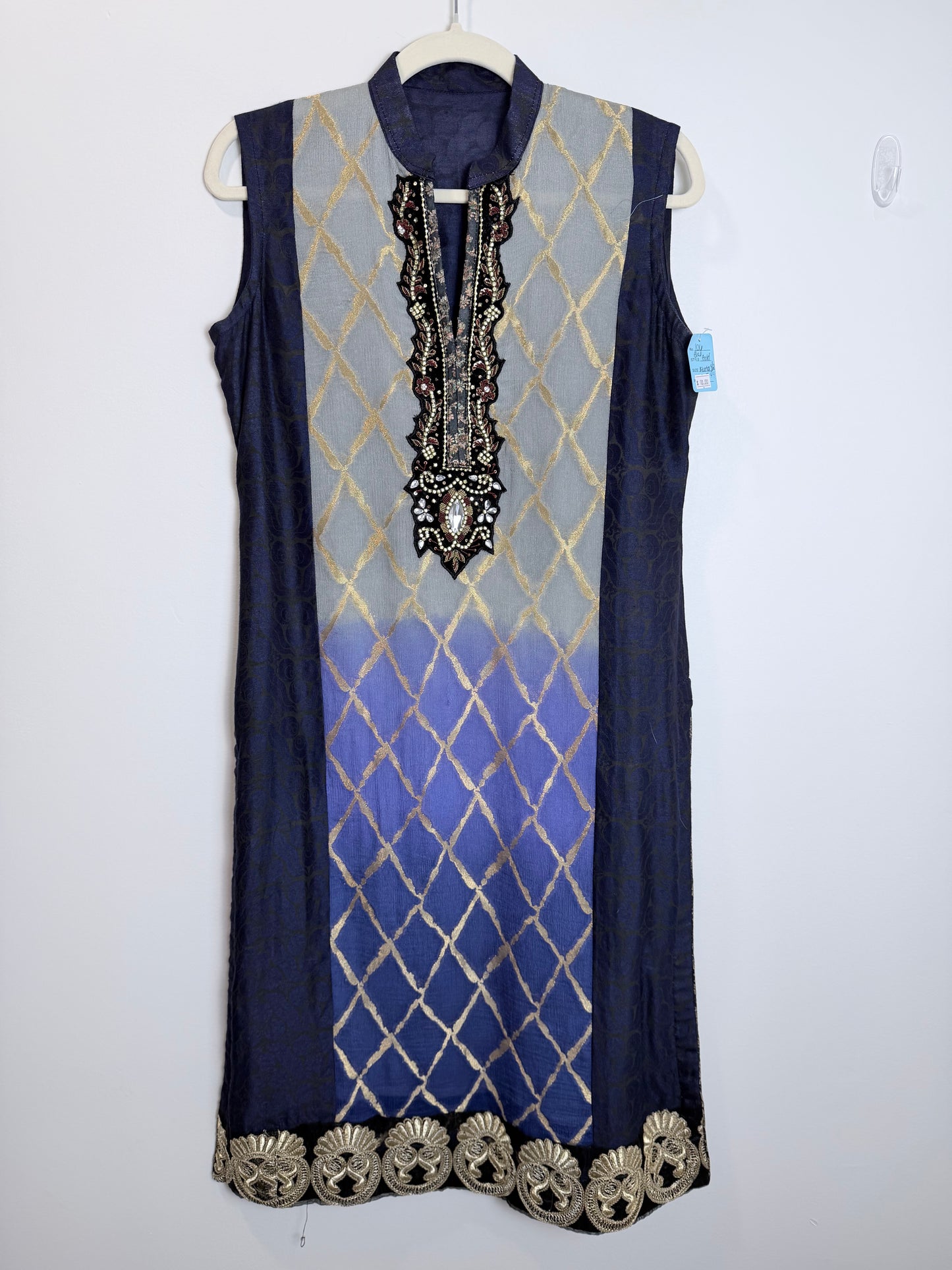 Blue Gold Kurta - 42