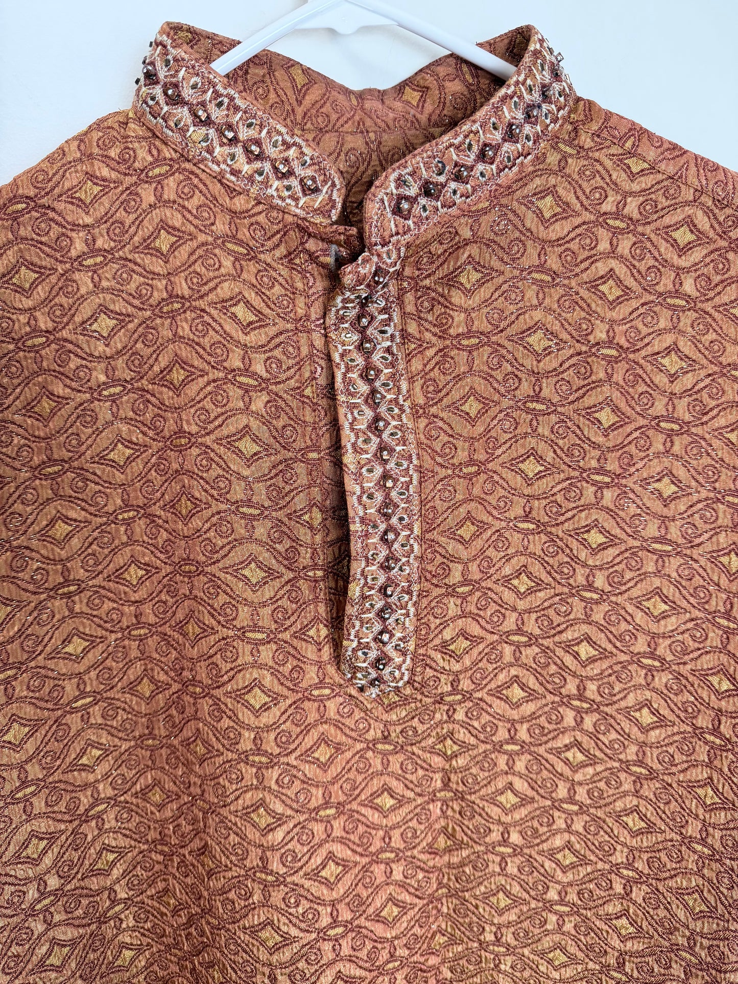 Orange Men’s Kurta - Large