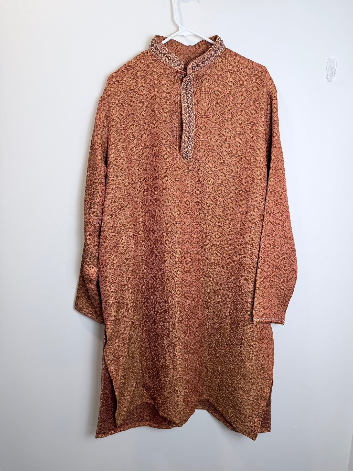 Orange Men’s Kurta - Large