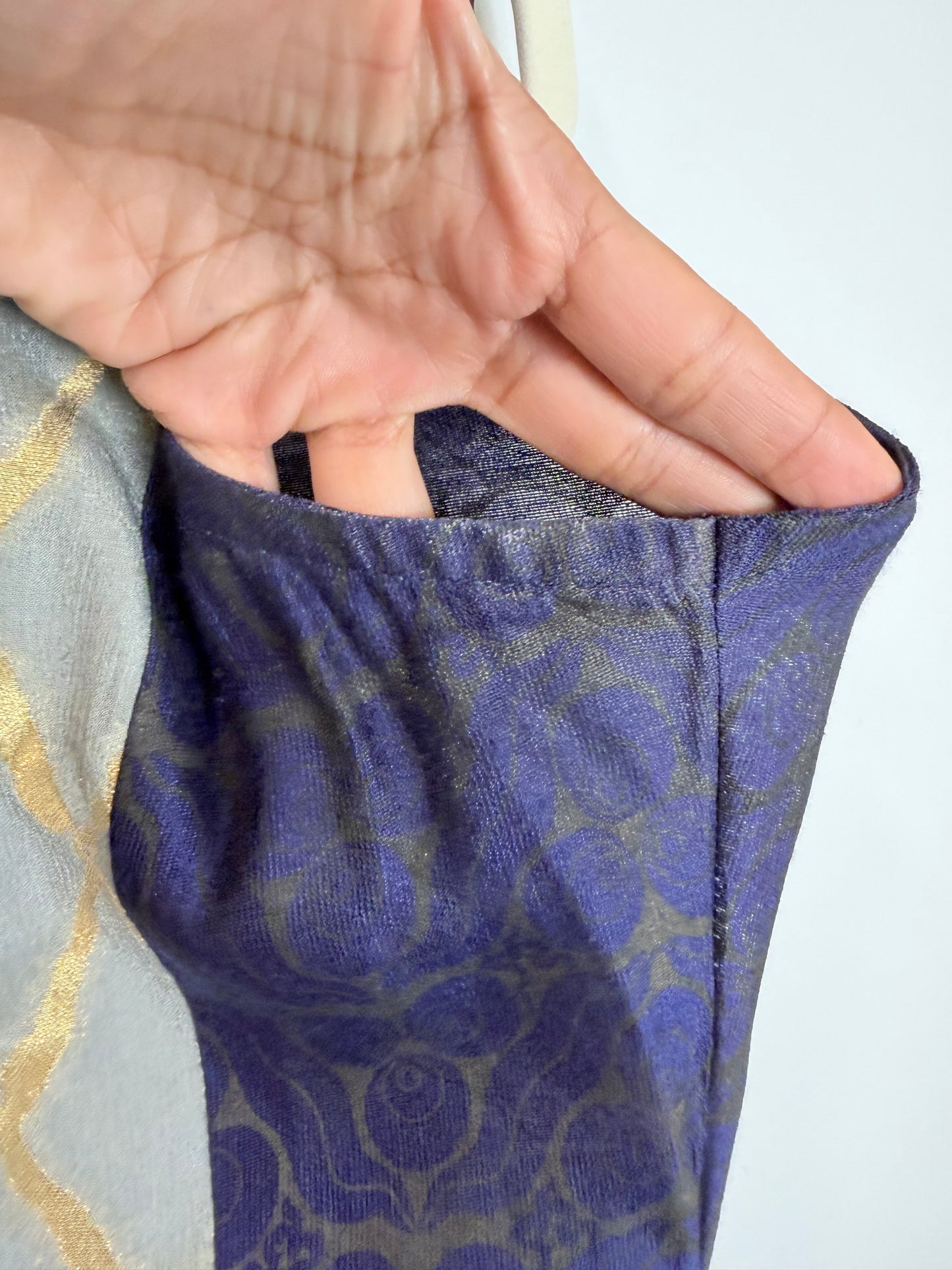 Blue Gold Kurta - 42