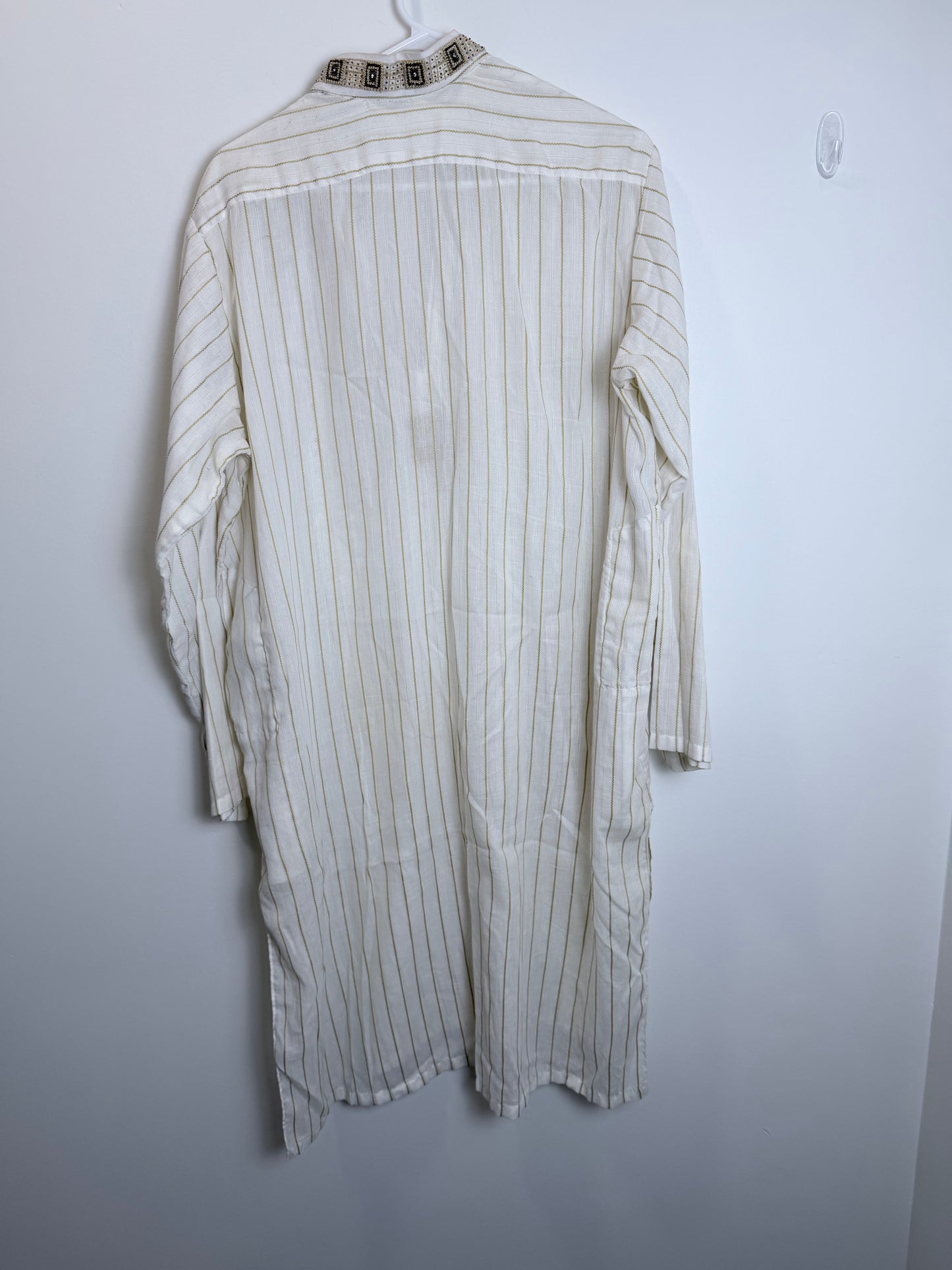 Off white Mens Kurta - Large
