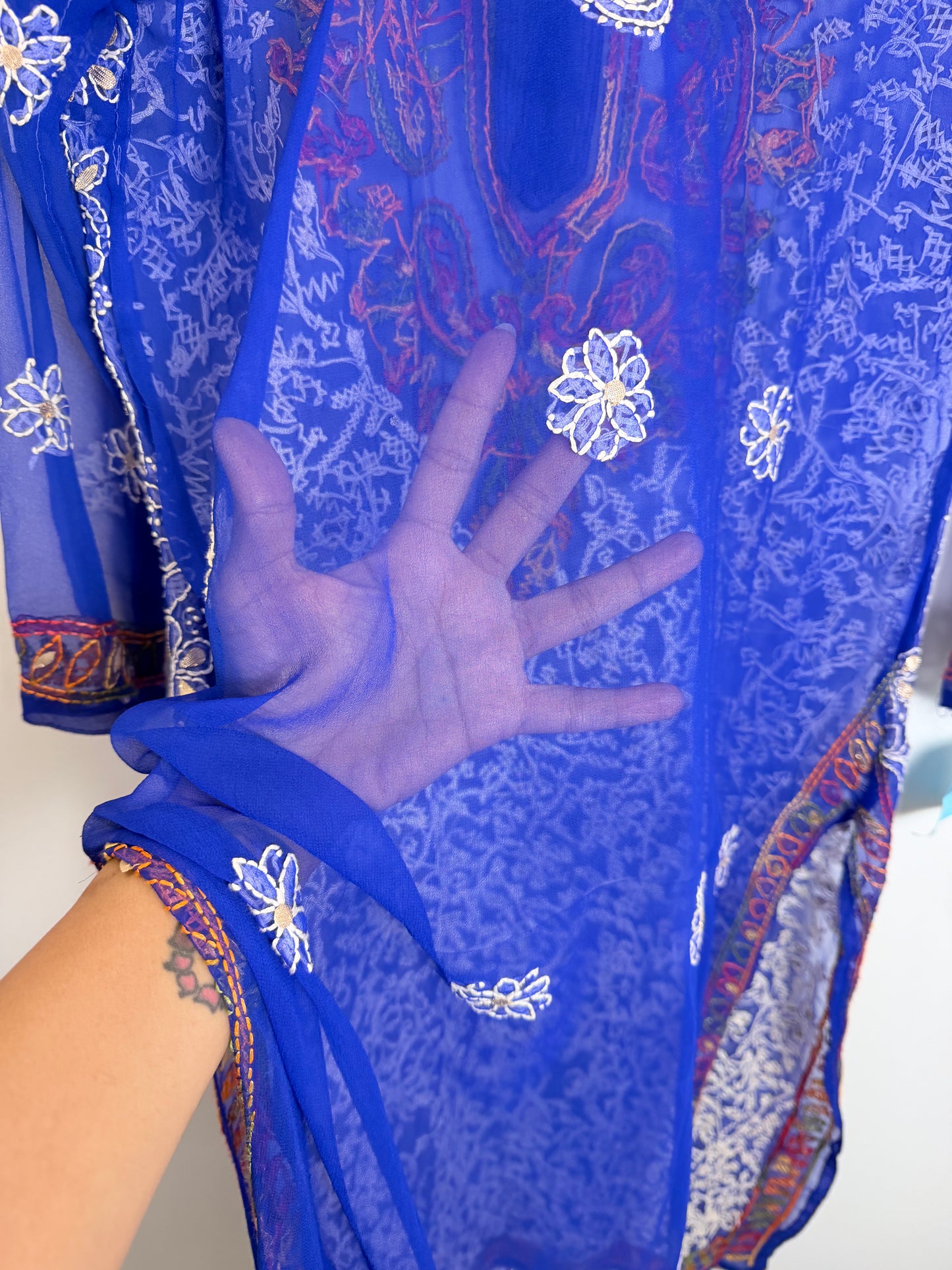 Blue see-through Kurta - 42