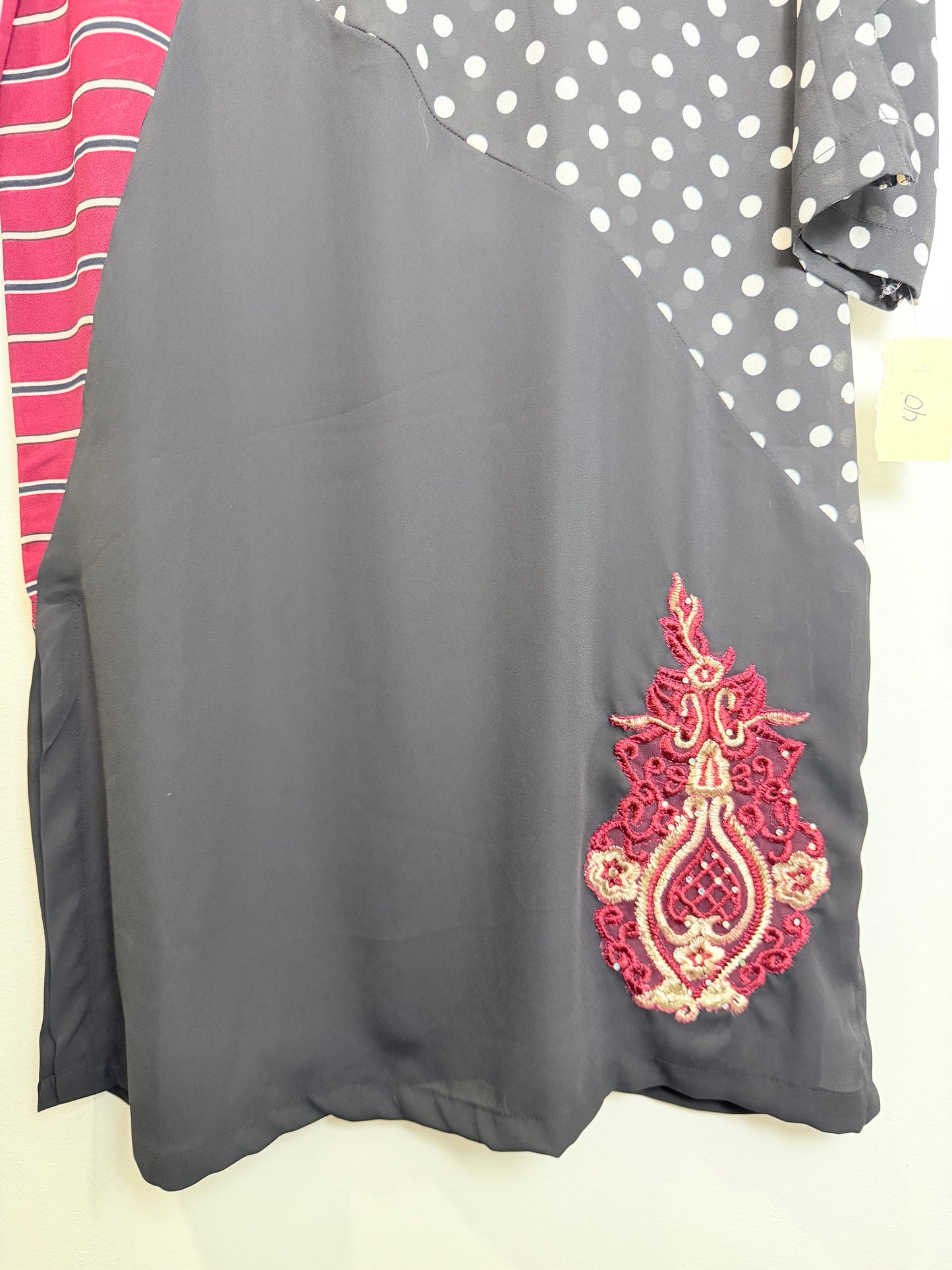 Black Red Kurta - 40