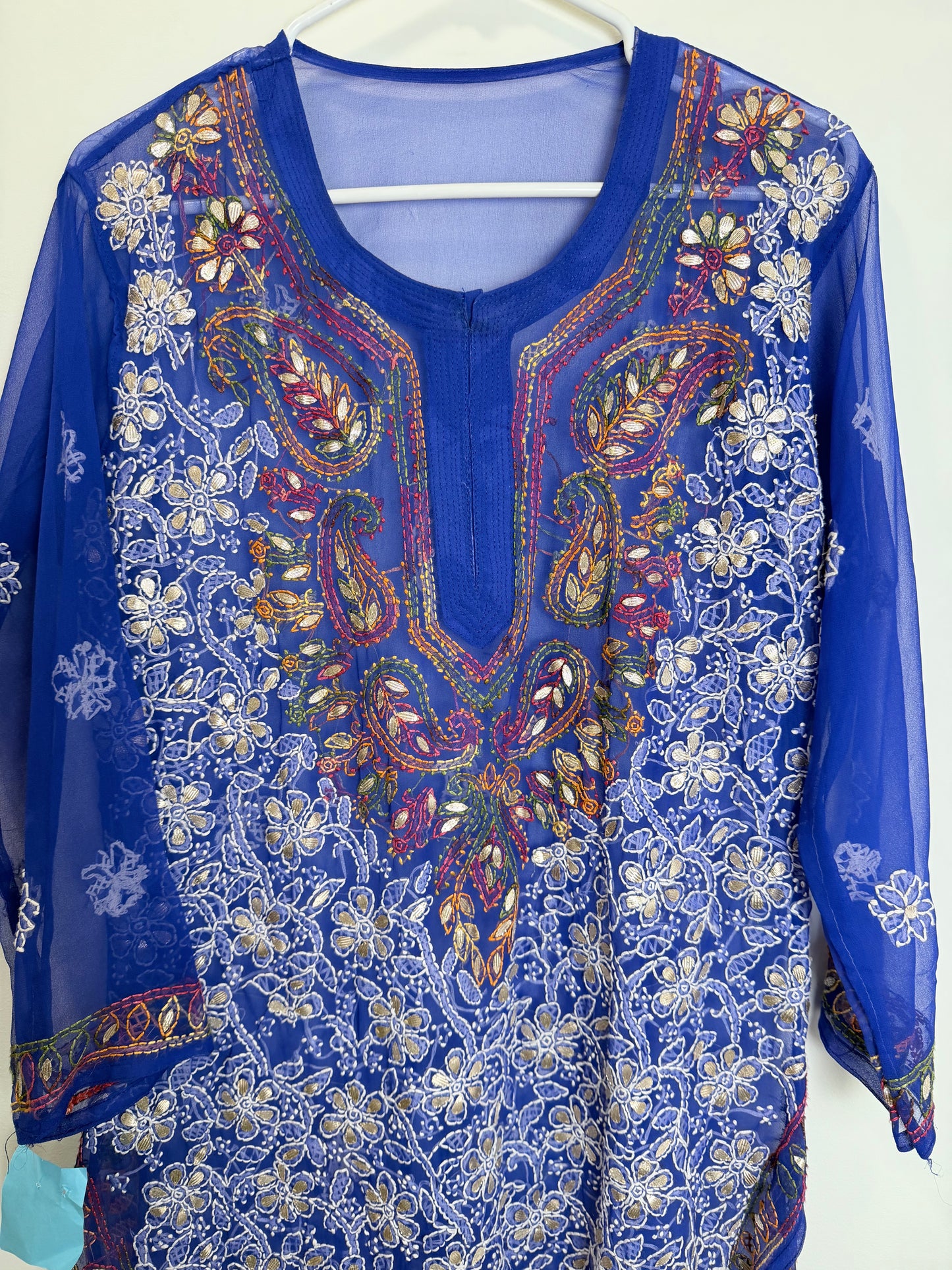 Blue see-through Kurta - 42