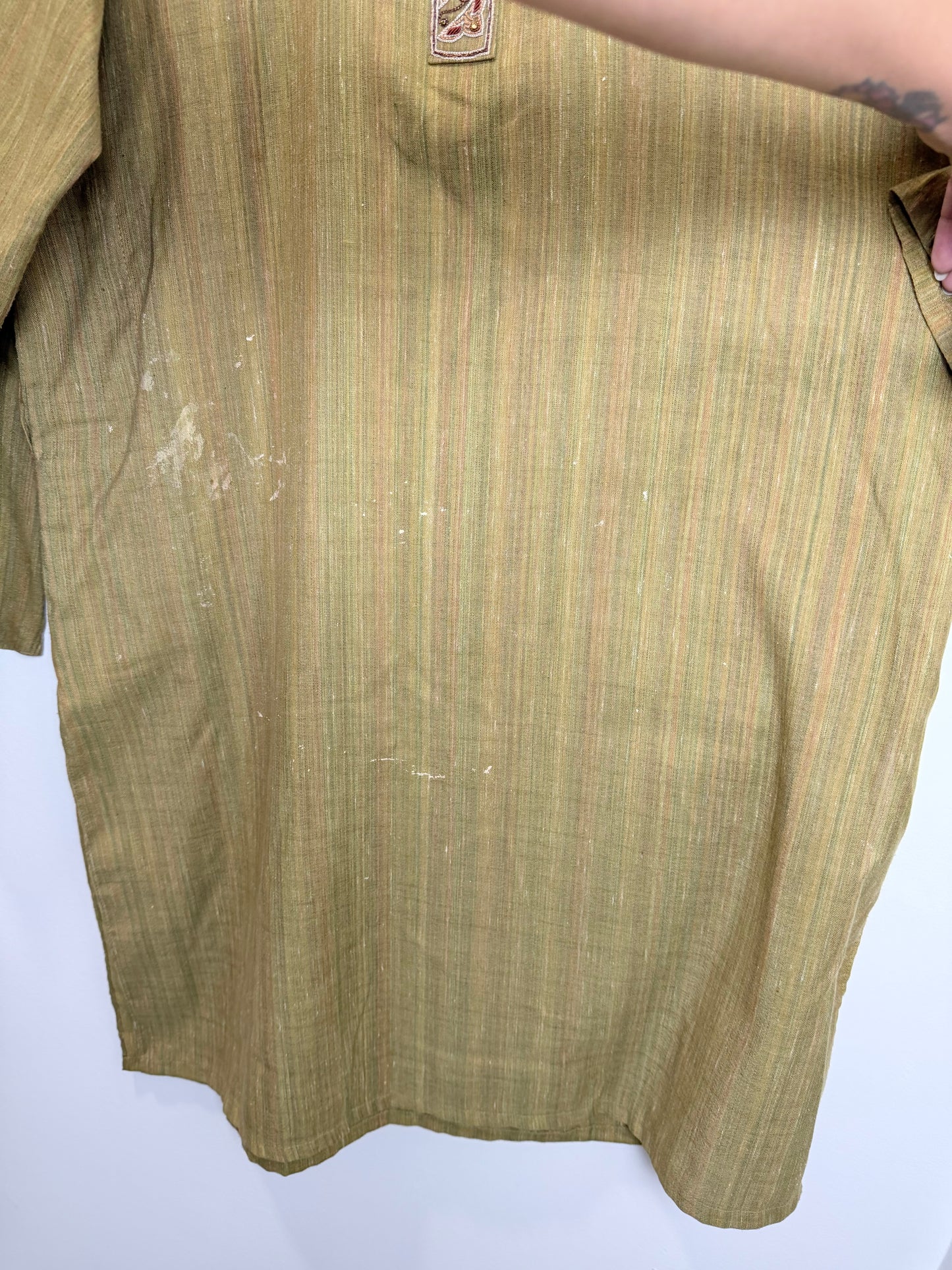 Henna green Men’s Kurta - Large