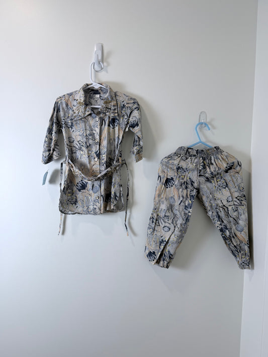 Gray Pant Suit - Kids Size 18
