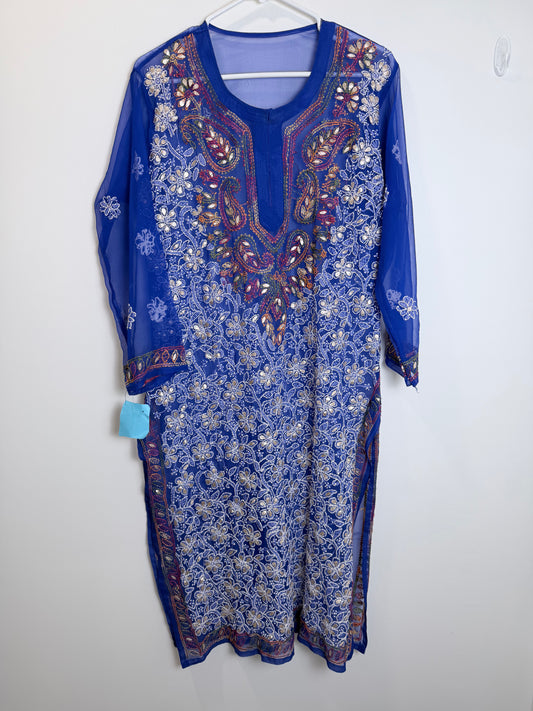 Blue see-through Kurta - 42