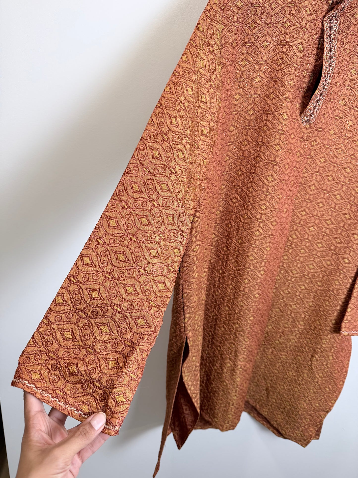 Orange Men’s Kurta - Large