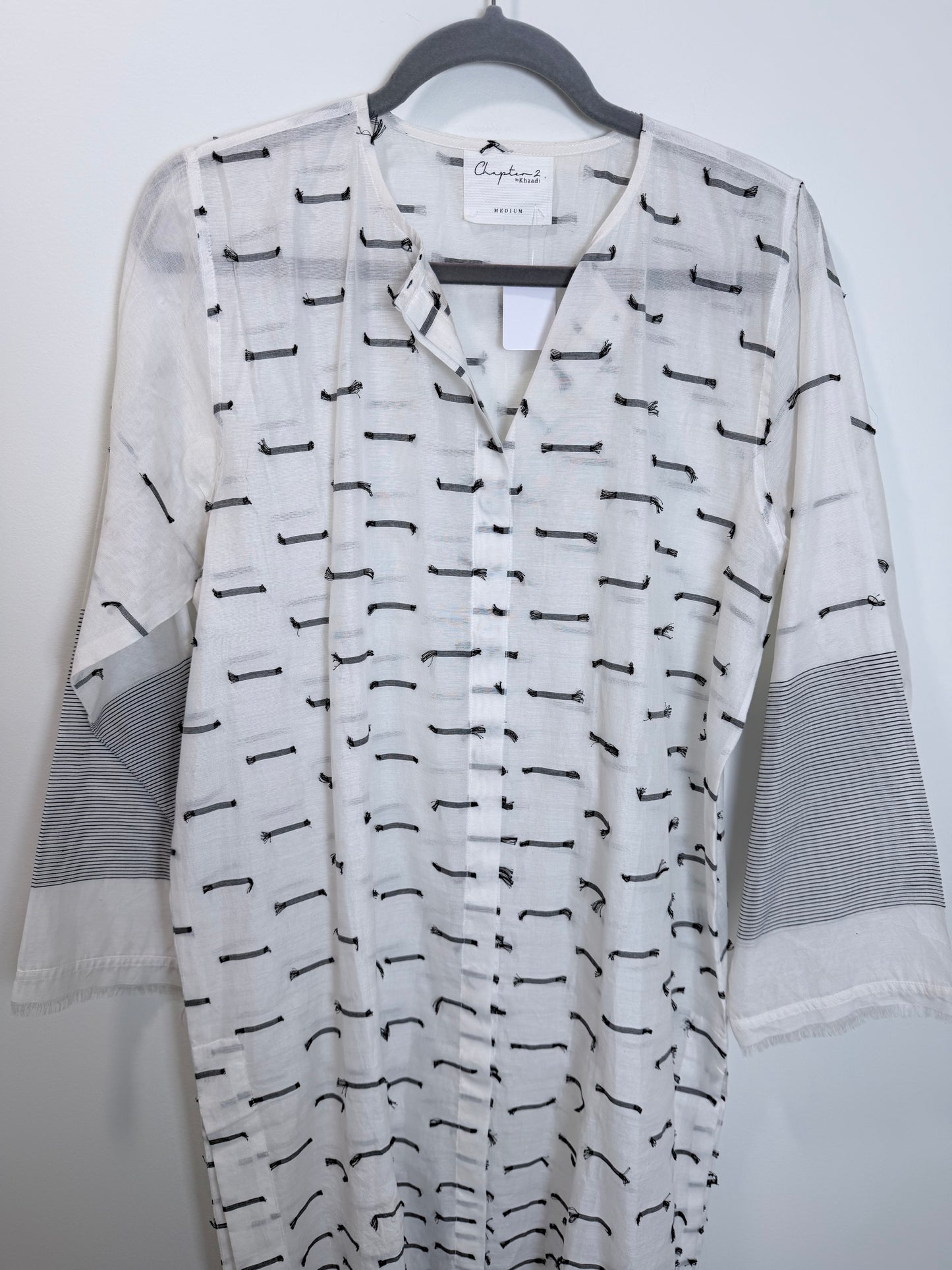 White Black Kurta - 44