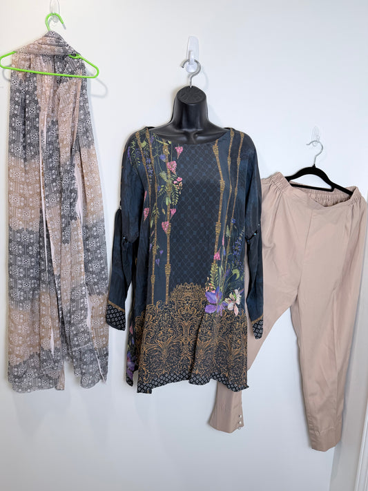 Black Beige Print - Size 40