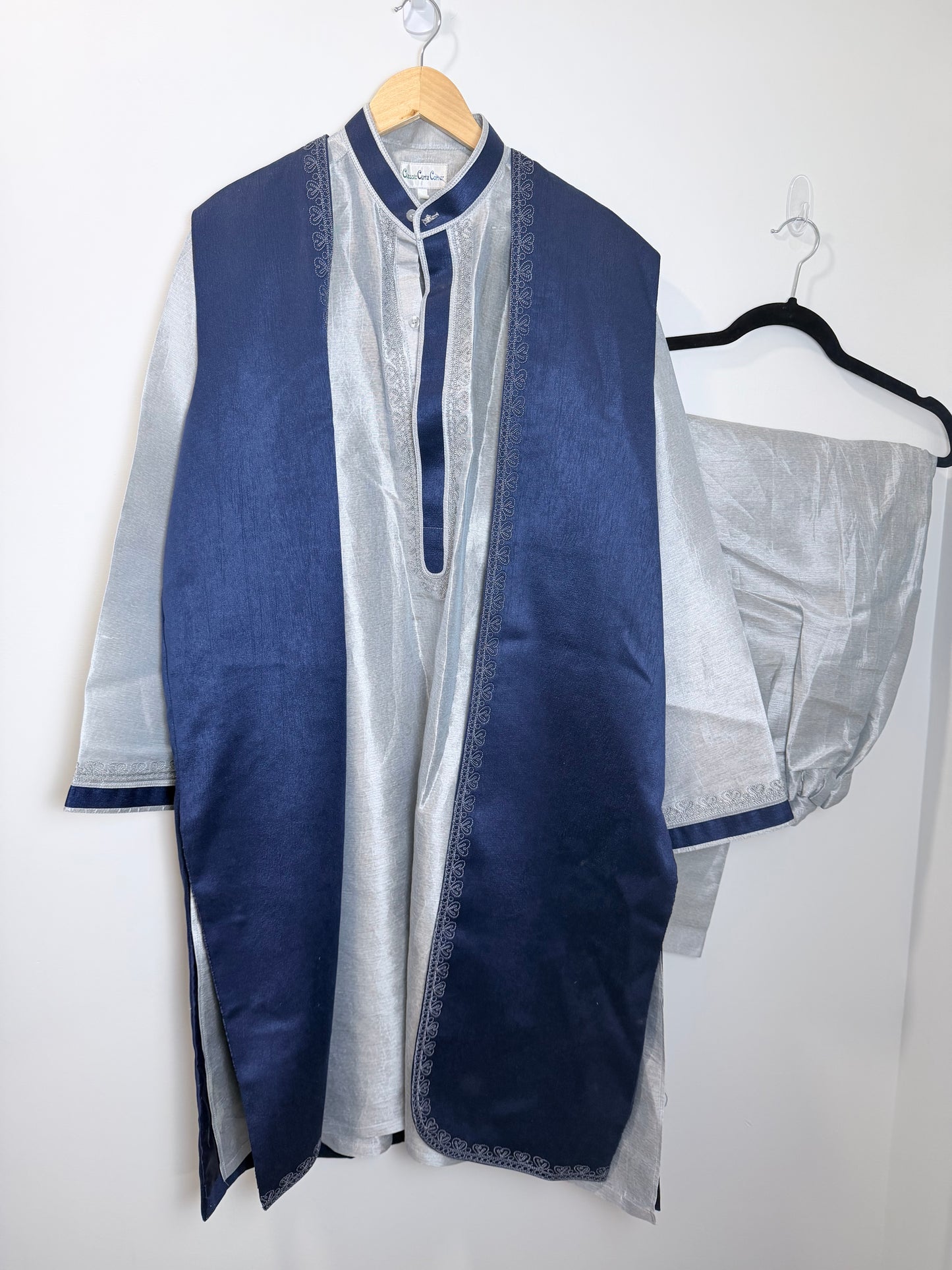 Blue Gray men’s Kurta set - large