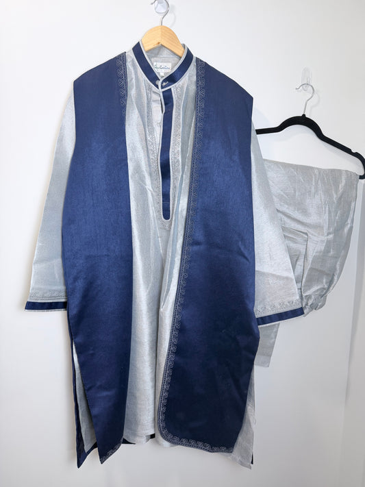 Blue Gray men’s Kurta set - large