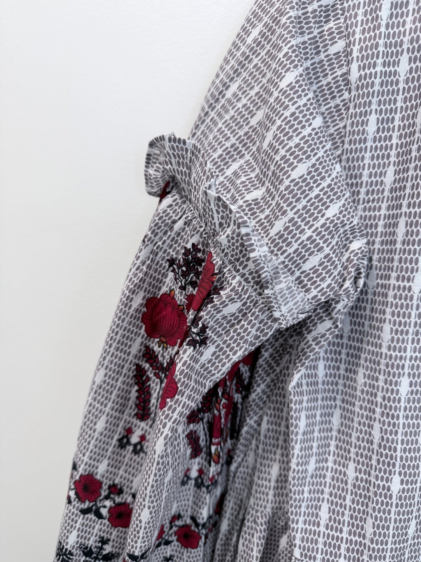 Gray black red Kurta - 38
