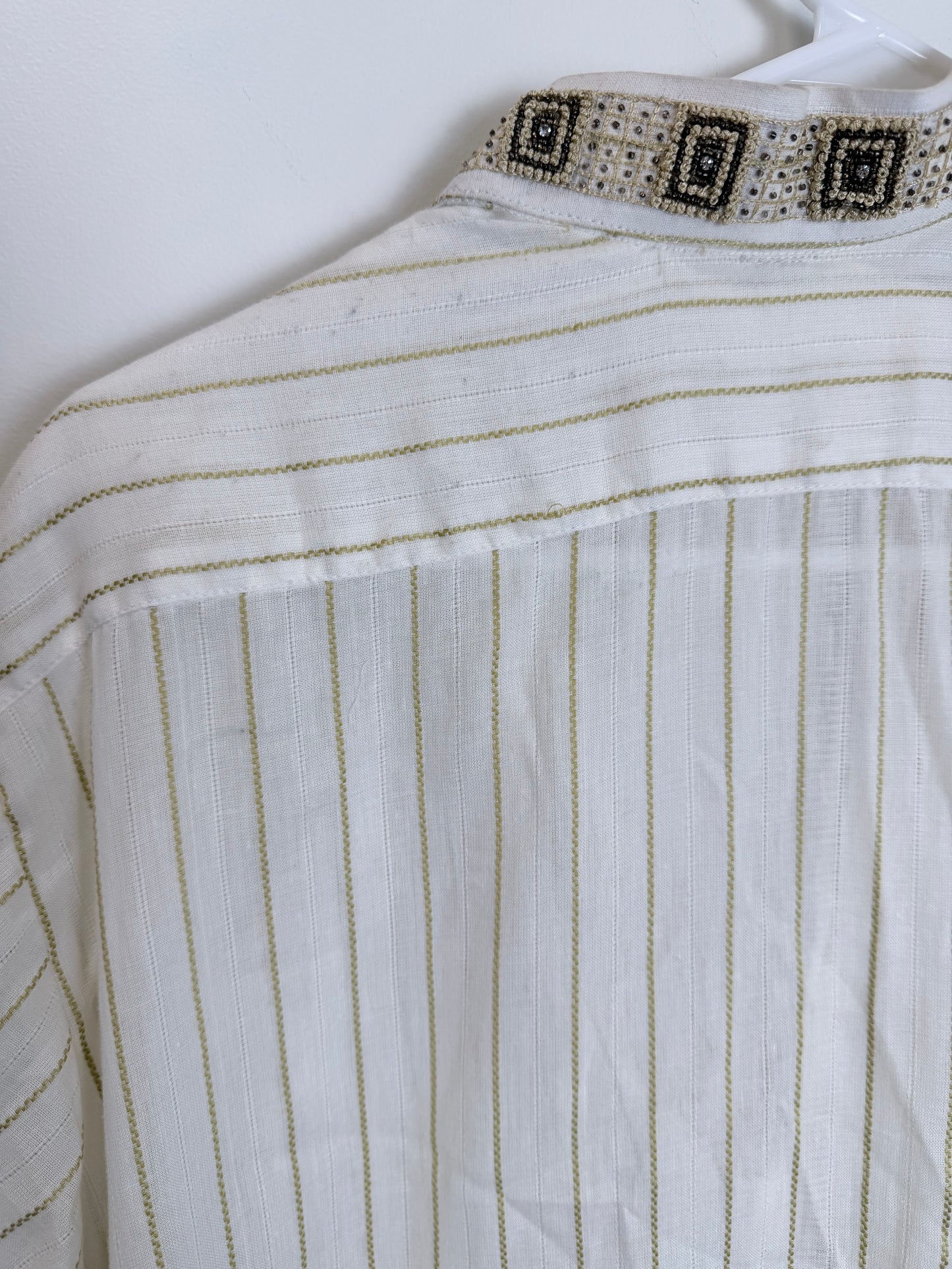 Off white Mens Kurta - Large