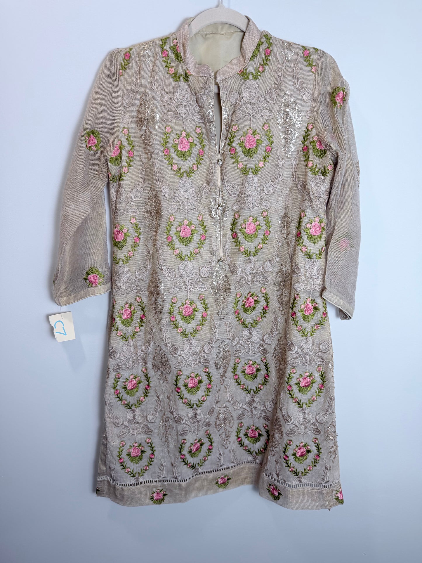 Beige floral Kurta - 40