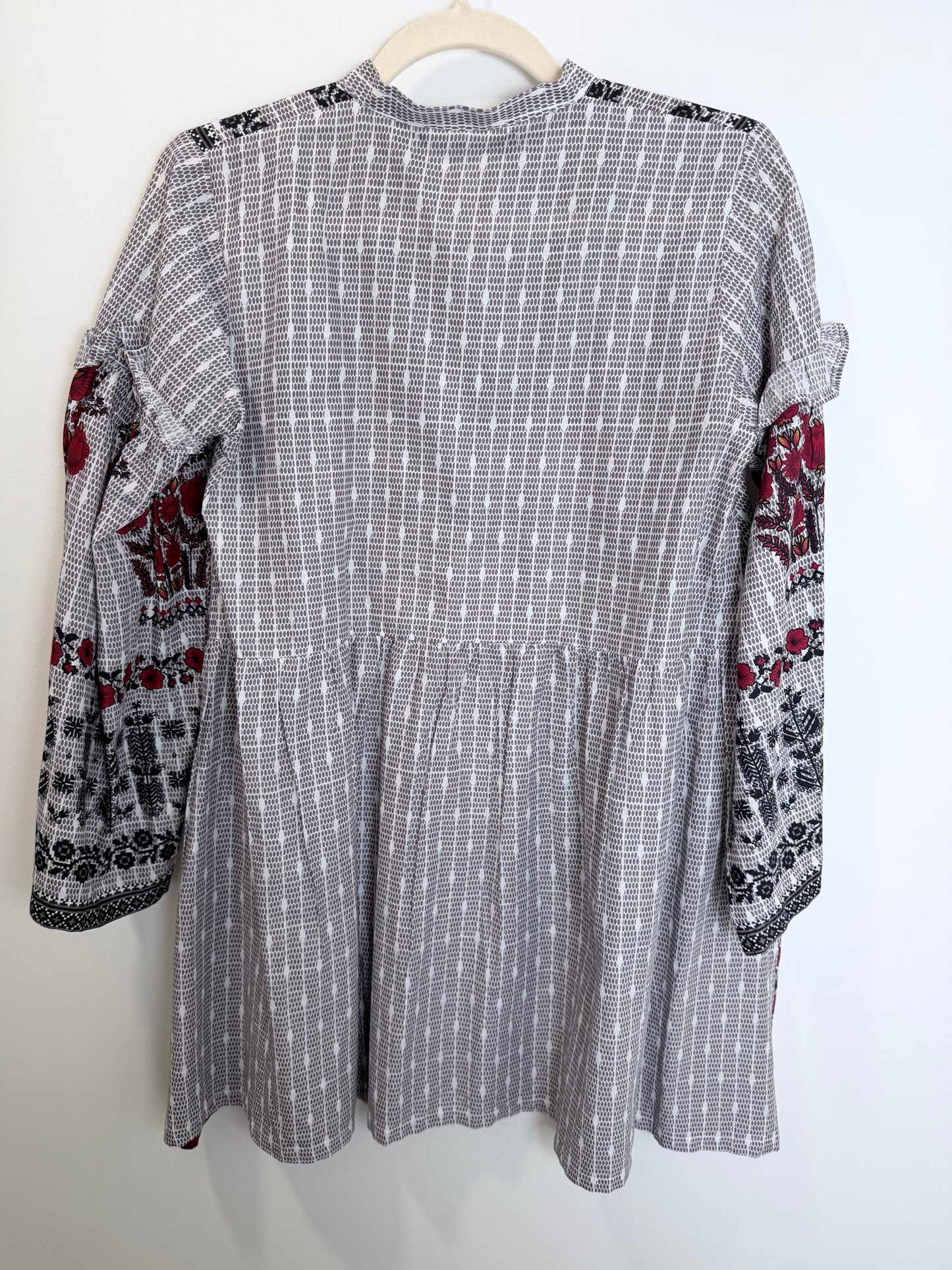 Gray black red Kurta - 38