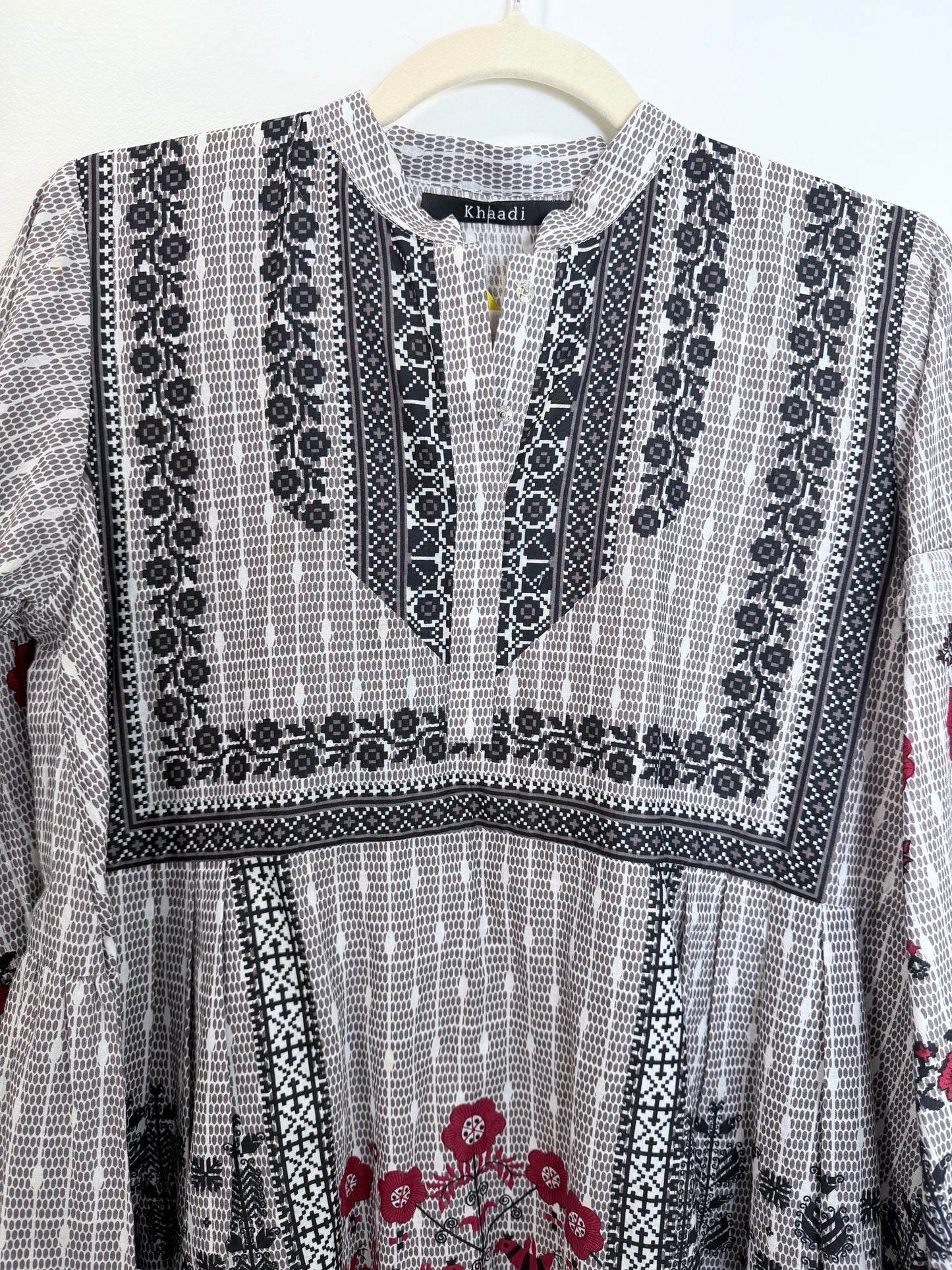 Gray black red Kurta - 38