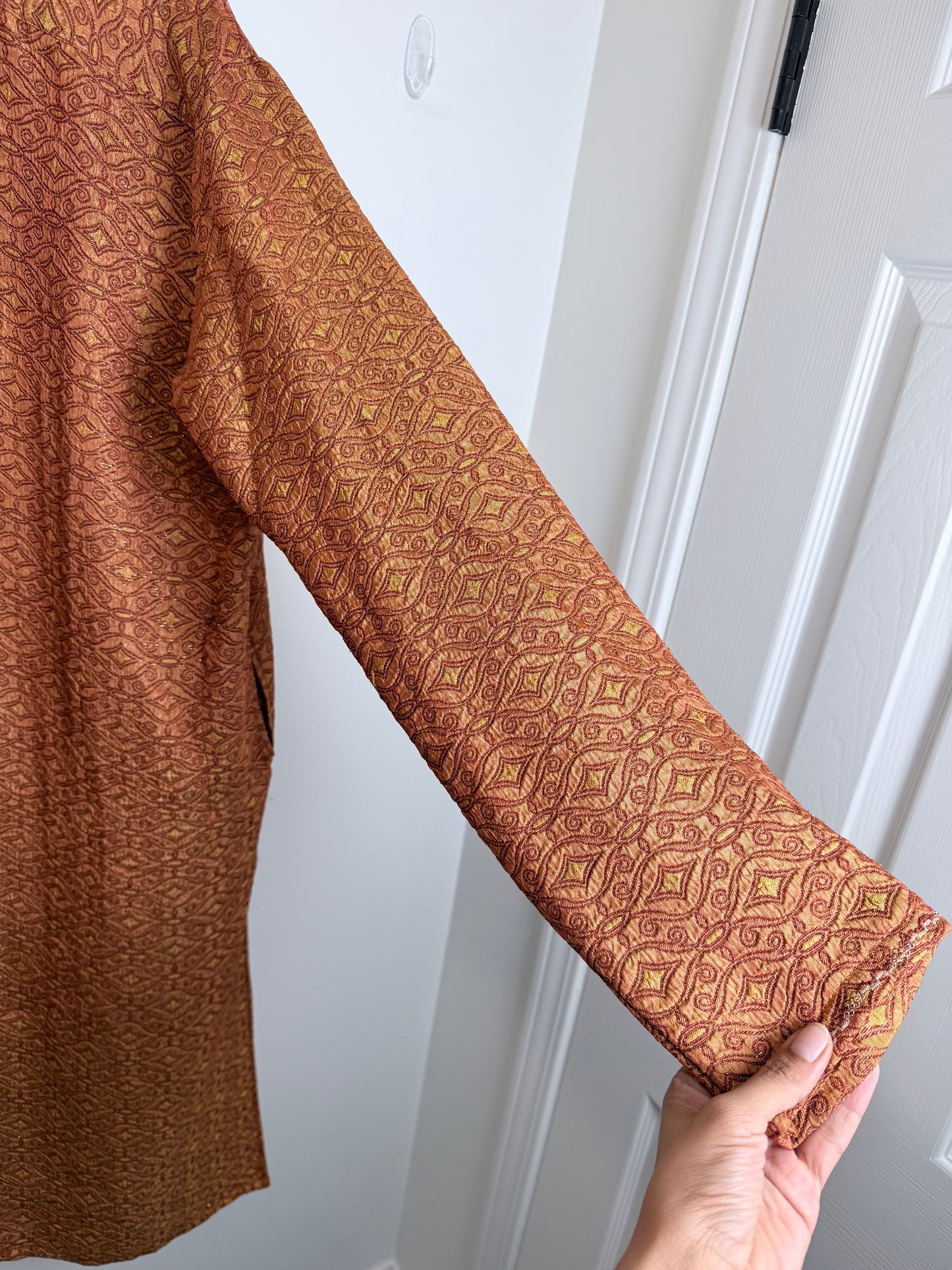 Orange Men’s Kurta - Large
