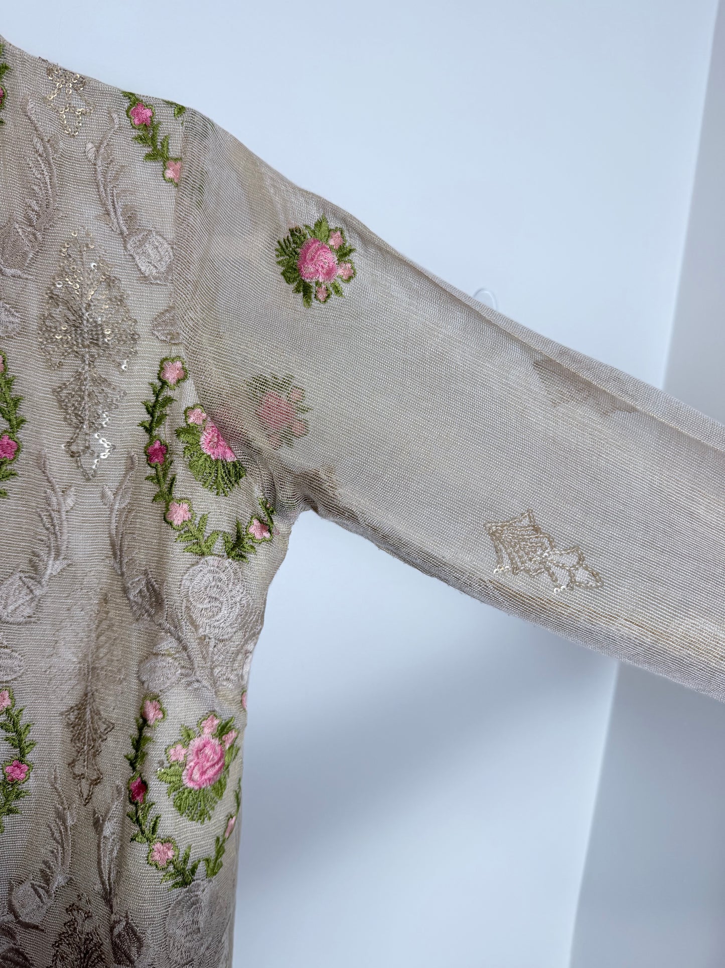 Beige floral Kurta - 40