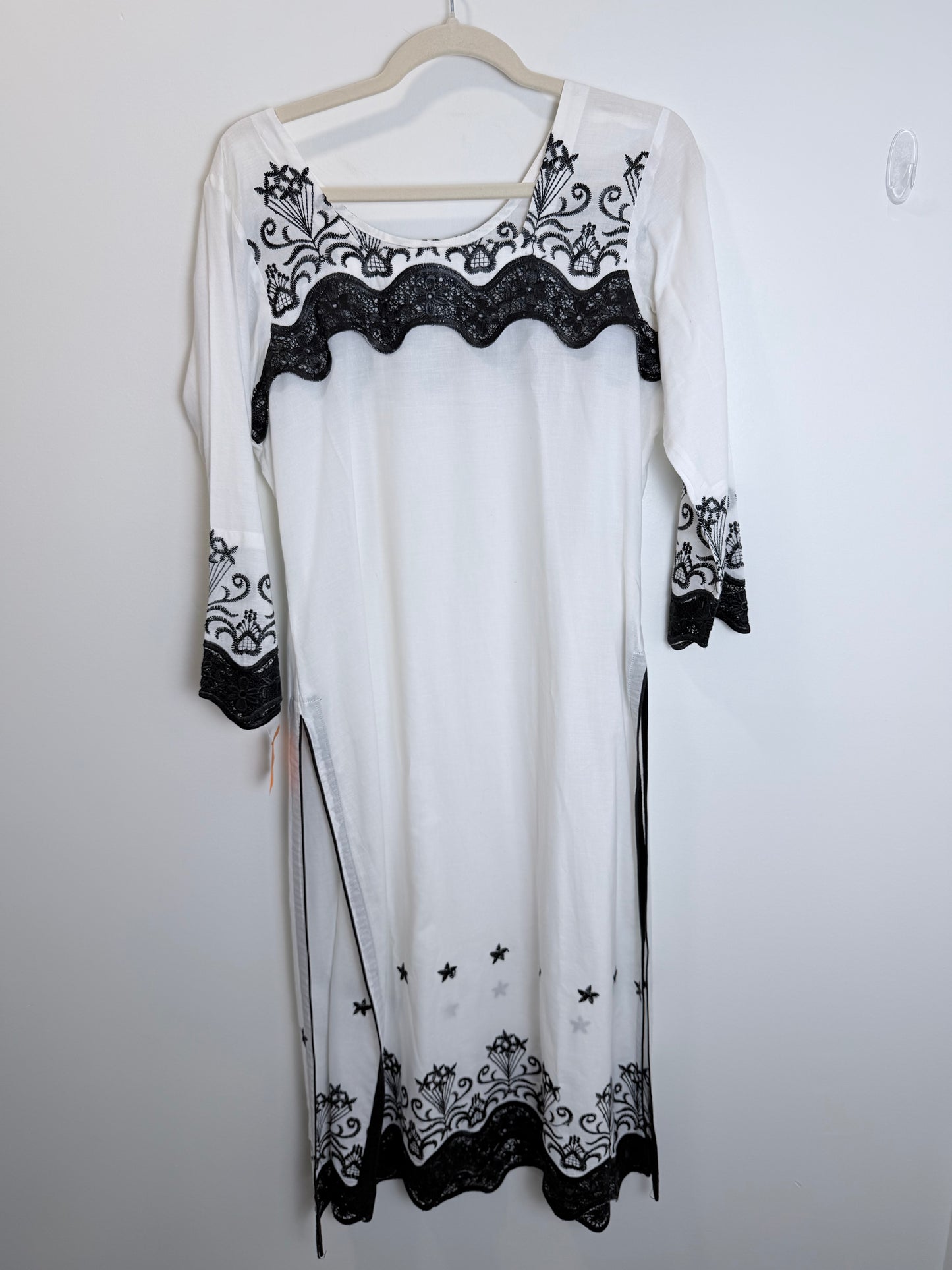 White Black Kurta - 38