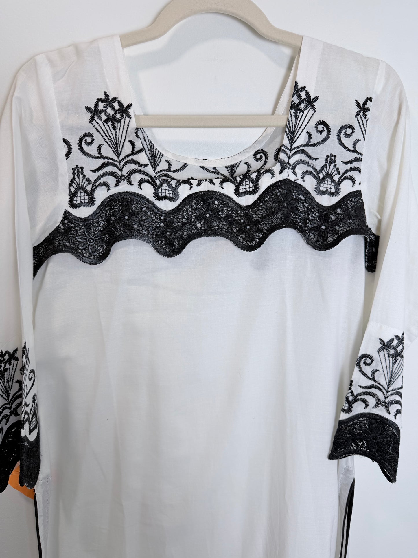 White Black Kurta - 38
