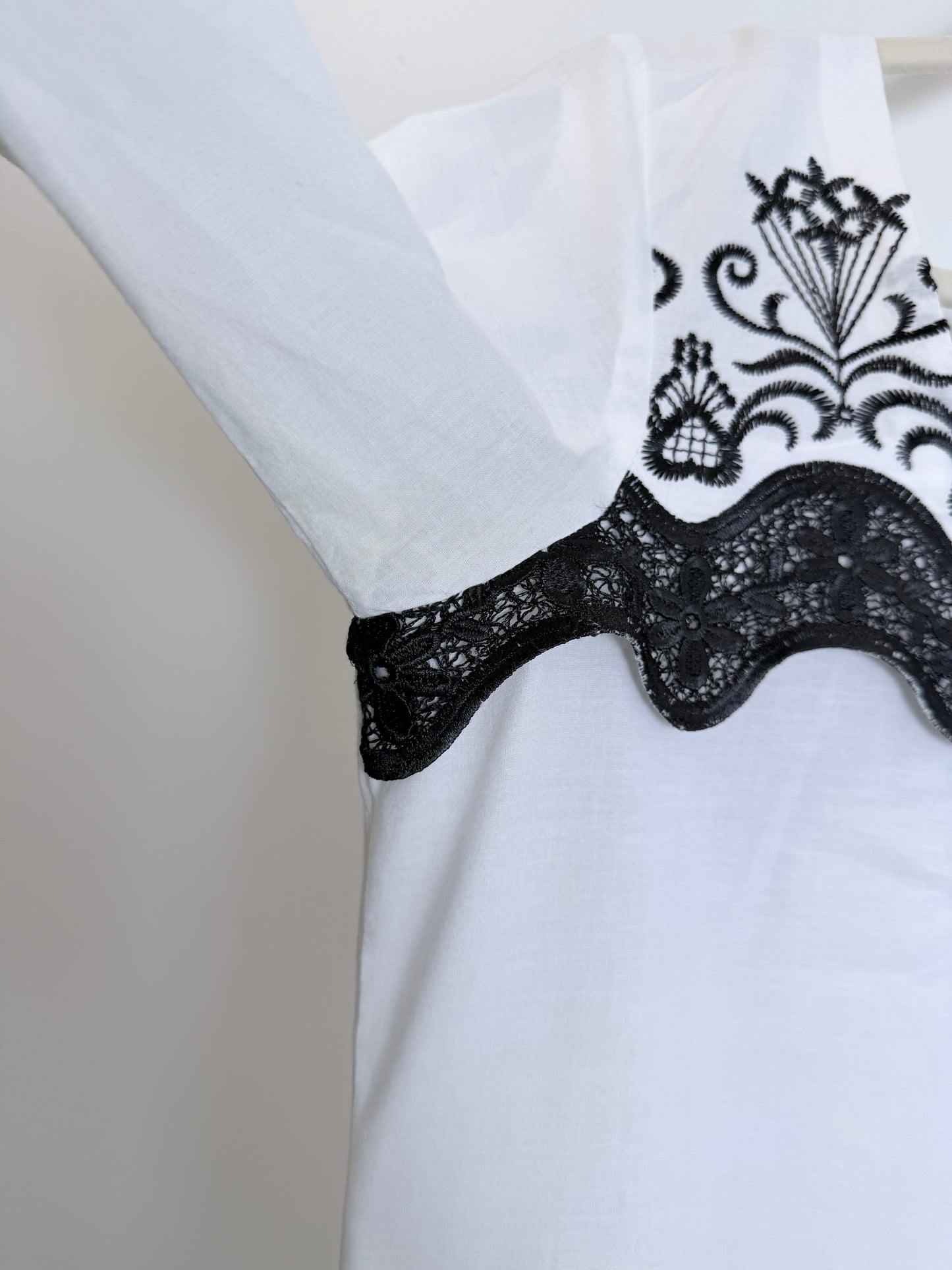 White Black Kurta - 38