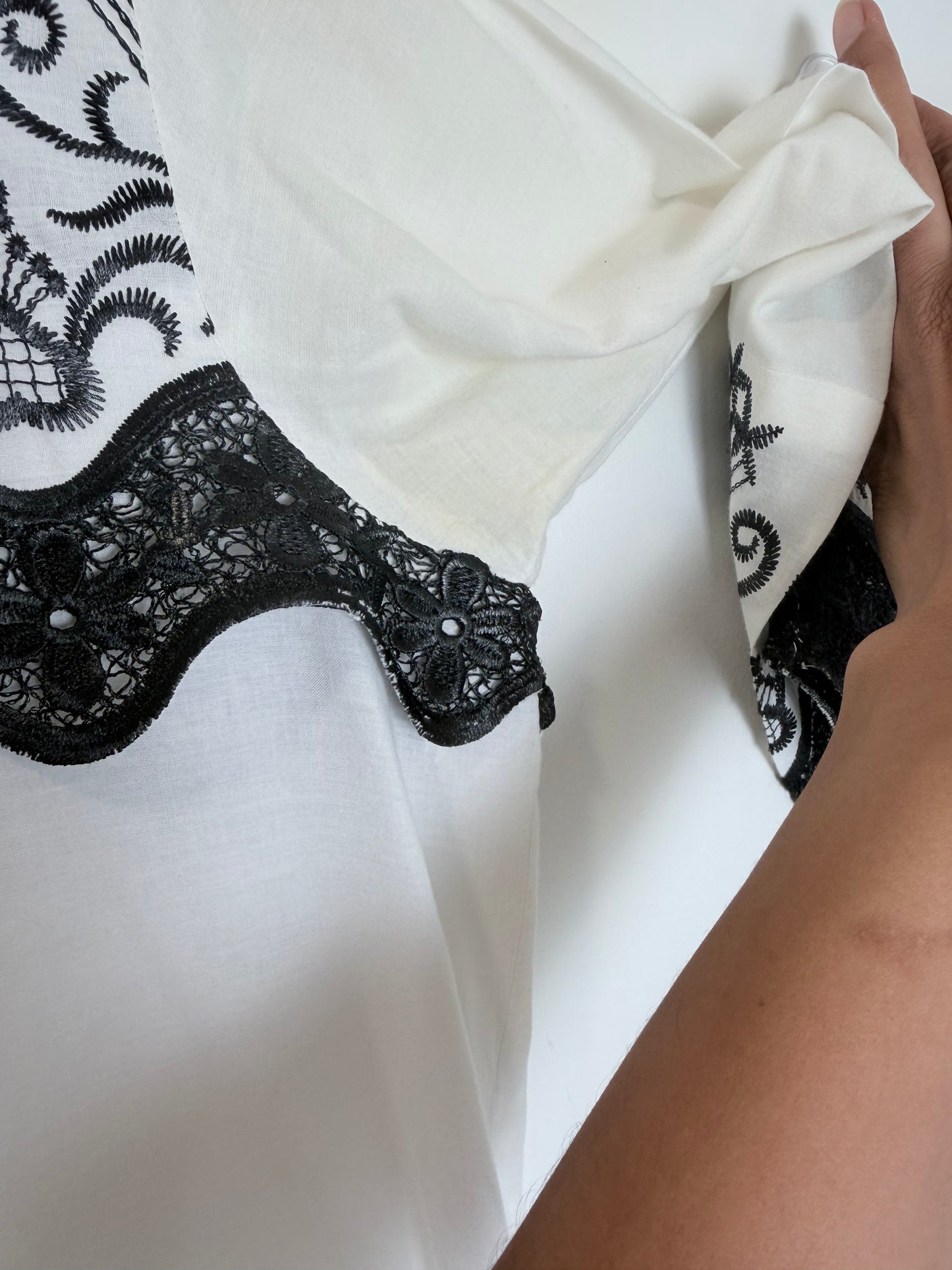 White Black Kurta - 38