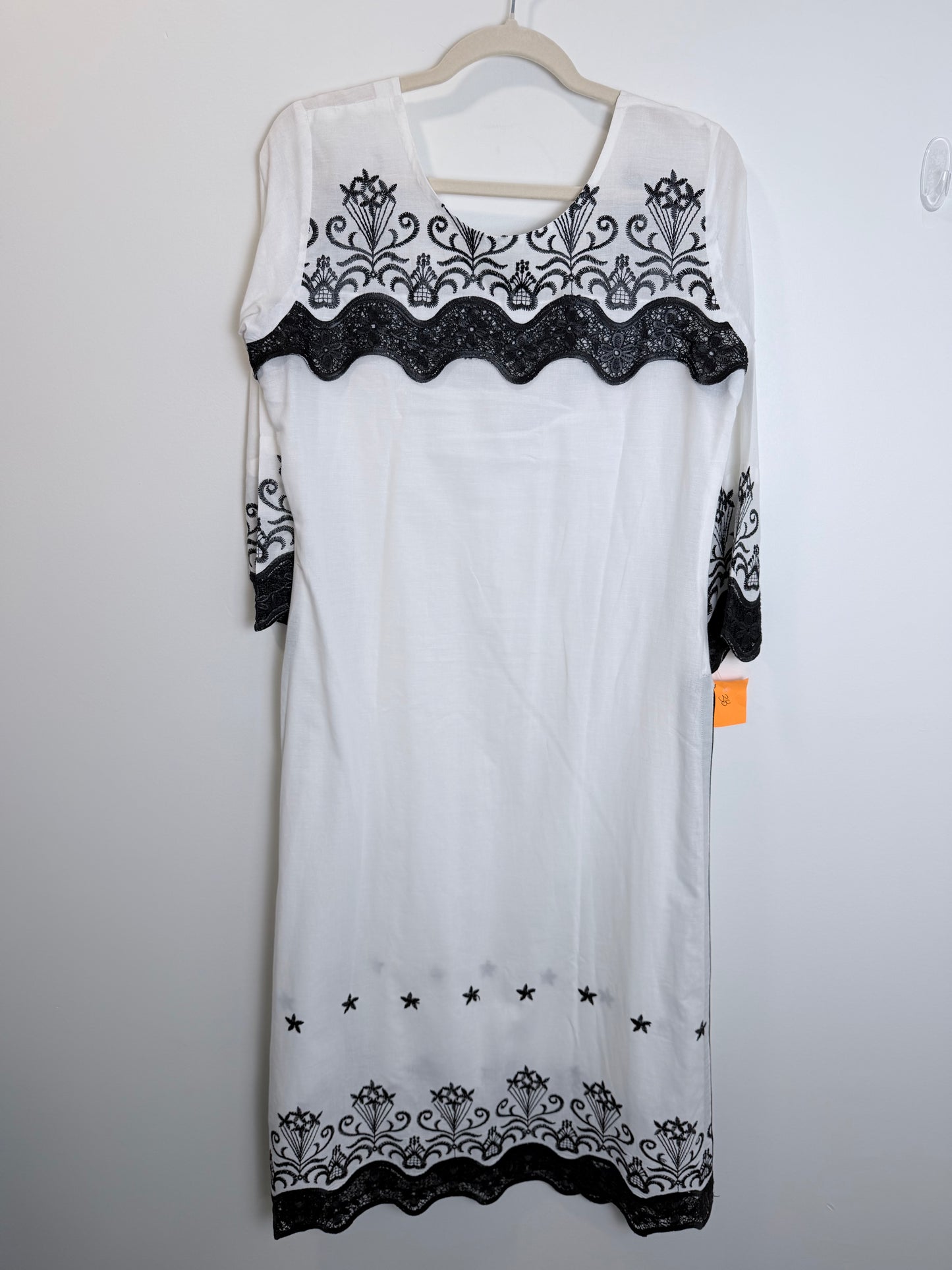 White Black Kurta - 38