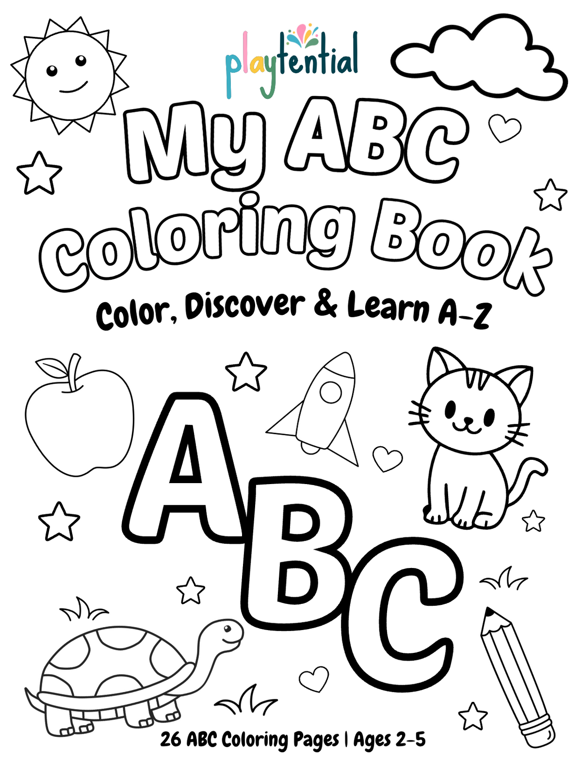 ABC Coloring Book Ages 2–5 | Printable PDF | Playtential