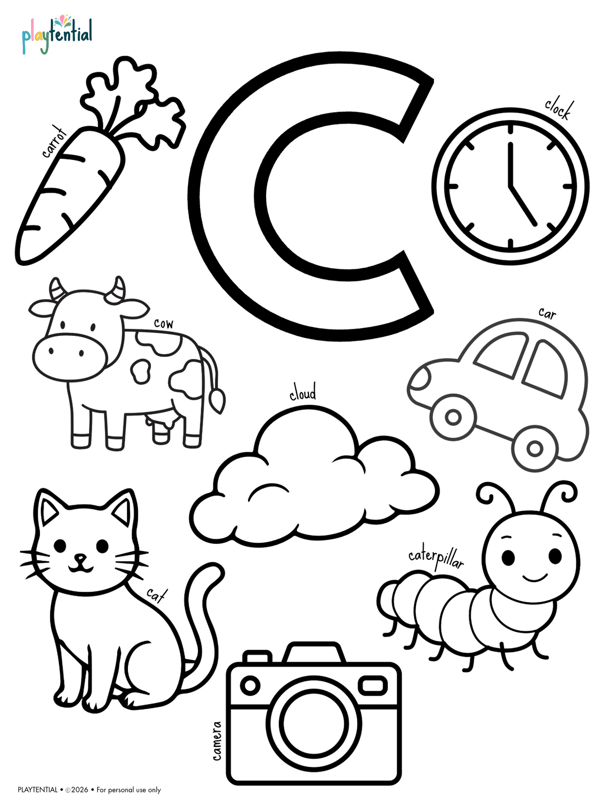 ABC Coloring Book Ages 2–5 | Printable PDF | Playtential
