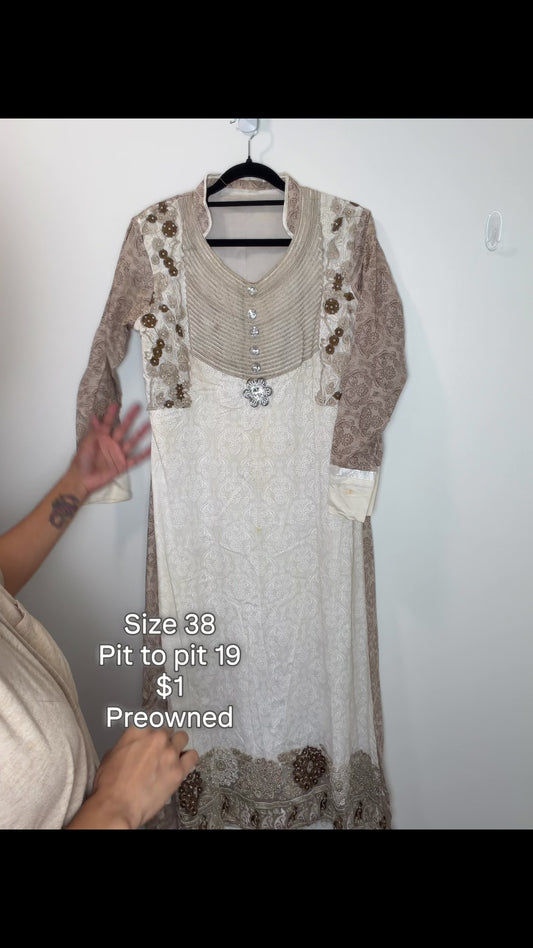 White off white Kurta - 38